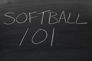 Softbol 101 bir kara tahta üzerinde