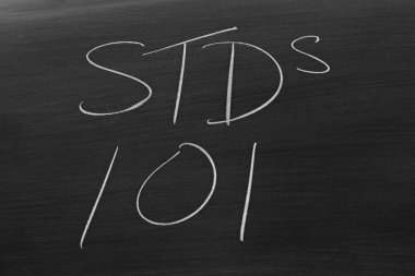 STDs 101 On A Blackboard clipart