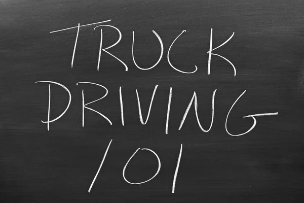 Lastbilkørsel 101 på en Blackboard - Stock-foto