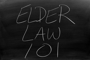 Elder Law 101 On A Blackboard clipart
