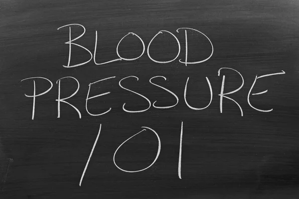 Blood Pressure 101 On A Blackboard — Stock Photo, Image