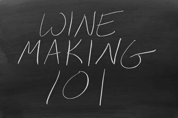 Wine Making 101 On A Blackboard