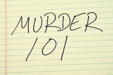 Murder 101 On A Yellow Legal Pad clipart