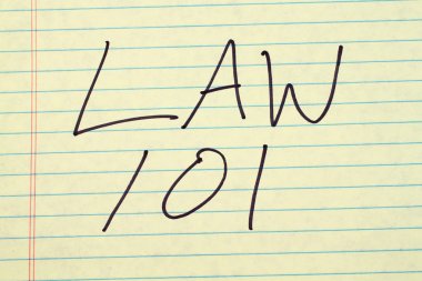 Law 101 On A Yellow Legal Pad clipart