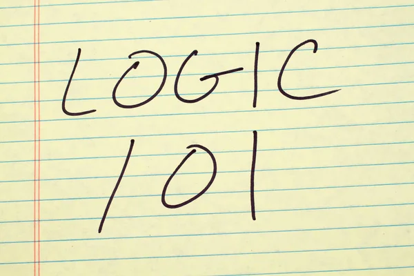 Logic 101 On A Yellow Legal Pad — Stock Photo, Image