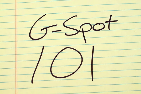 G-Spot 101 su un blocco giuridico giallo — Foto Stock