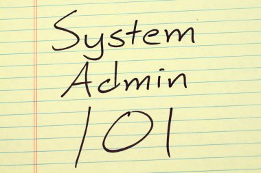 Sistem Admin sarı bloknot 101