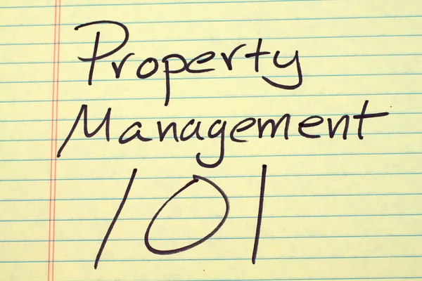 Property Management 101 On A Yellow Legal Pad