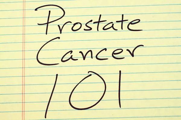 Prostat kanseri 101 üzerinde sarı bloknot