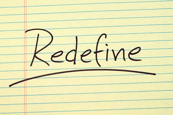 Sarı bloknot üzerinde yeniden tanımlama