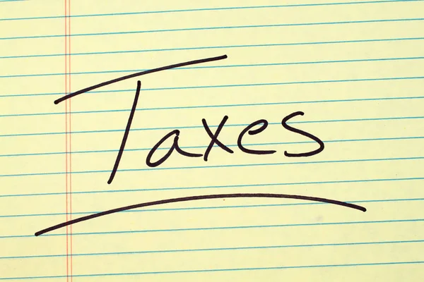 黄色的法律垫税 — 图库照片