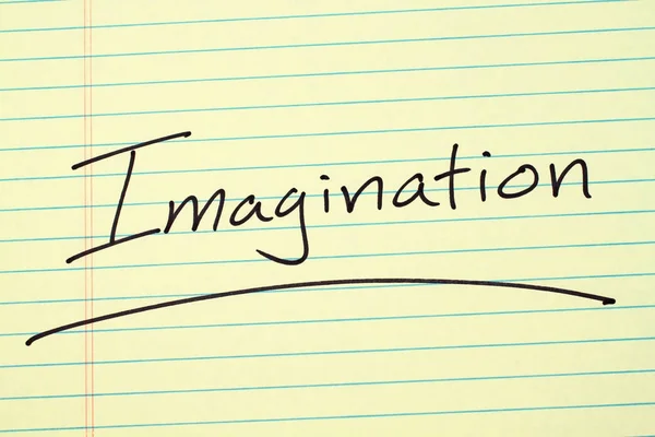 Imagination On A Yellow Legal Pad — Stock Photo, Image