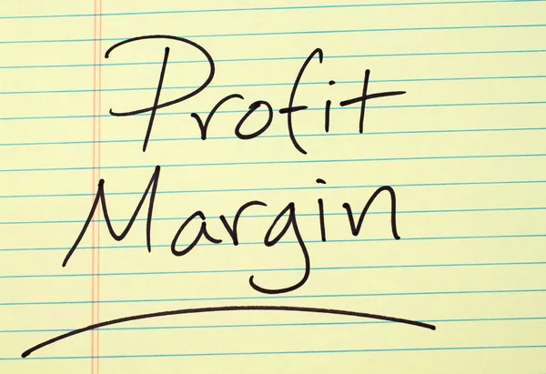 Profit Margin On A Yellow Legal Pad
