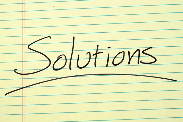 Solutions On A Yellow Legal Pad