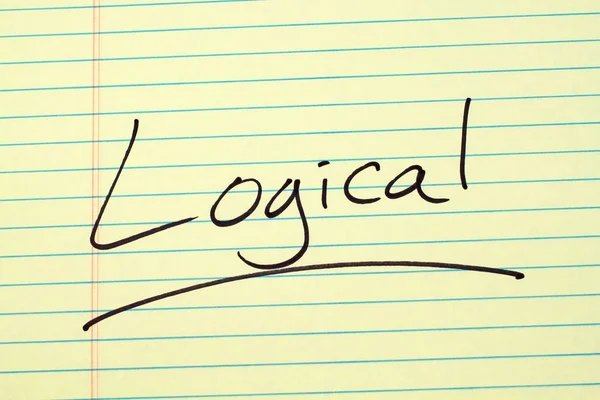 Logical On A Yellow Legal Pad — Stok Foto