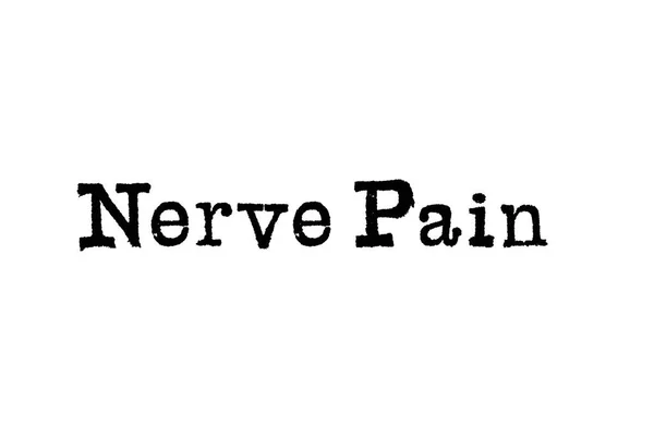 Palavra Nerve Pain Uma Máquina Escrever Fundo Branco — Fotografia de Stock