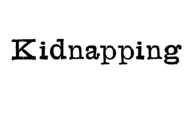 Kelime bir daktilo beyaz zemin üzerine gelen adam kaçırma