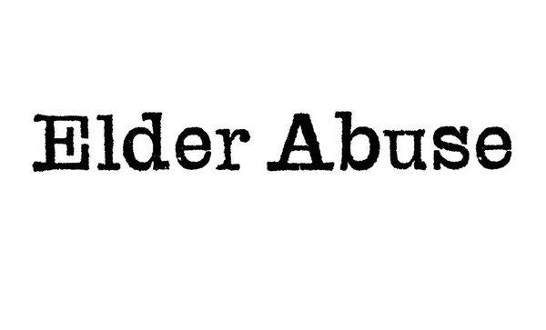 Word Elder Abuse Typewriter White Background Royalty Free Stock Photos