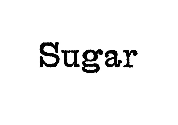 Beyaz Zemin Üzerinde Bir Daktilo Kelime Şeker — Stok fotoğraf