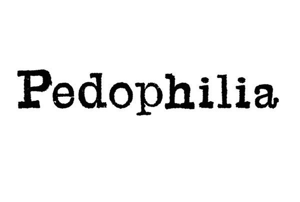 Word Pedophilia Typewriter White Background Royalty Free Stock Images