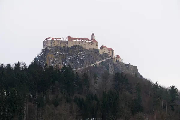 Bellissimo Castello Riegersburg Nel Tardo Pomeriggio Una Giornata Invernale — Foto Stock