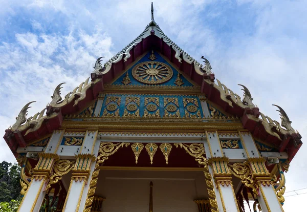 Hermoso Templo Budista Adornado Sur Tailandia —  Fotos de Stock