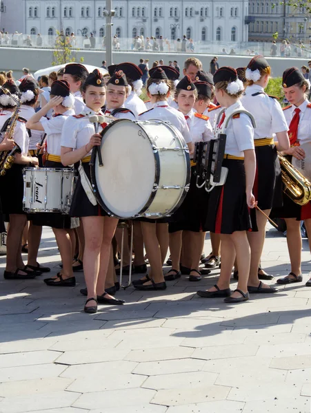 Moskwa Rosja Maja 2018 Uczestniczący Muzycy Czekają Swój Występ Scenie — Zdjęcie stockowe