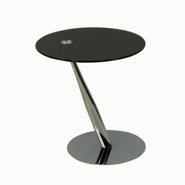 küçük yuvarlak siyah masa