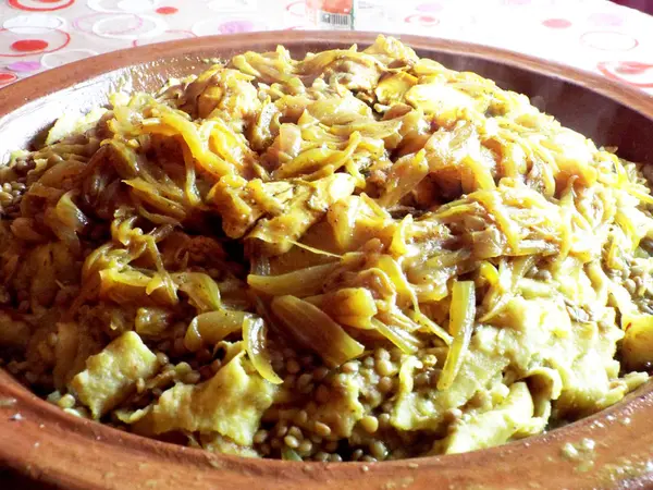 Marokko Dish: Rfissa — Stok Foto