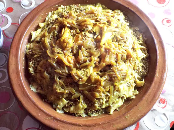 Marokko Dish: Rfissa — Stok Foto