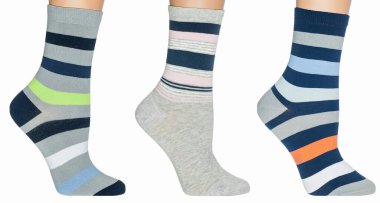 Bir çorabın yakın çekimi.