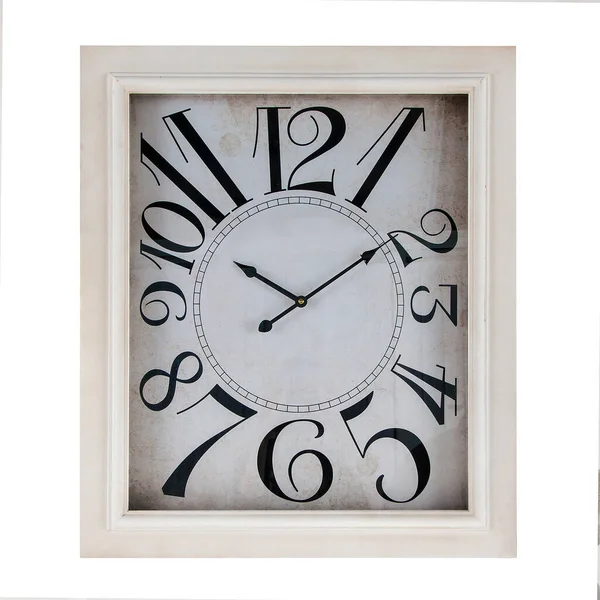Reloj Vintage Números Arábigos Aislado Sobre Fondo Blanco —  Fotos de Stock
