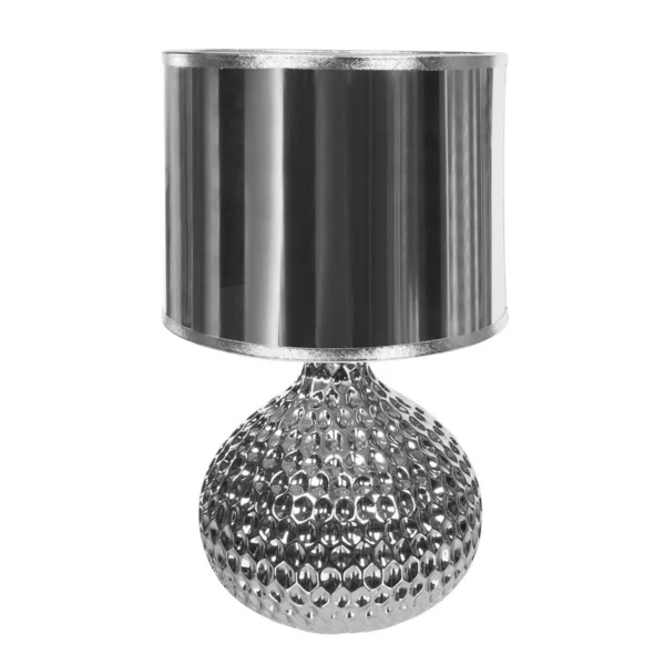 Vacker Silver Golv Lampa För Hem Interiör Isolerad Vit Bakgr Royaltyfria Stockfoton