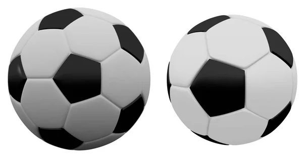 3d rendering soccer football on white background — Stock Photo, Image