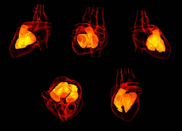 Representación 3D de la aurícula del corazón — Foto de Stock