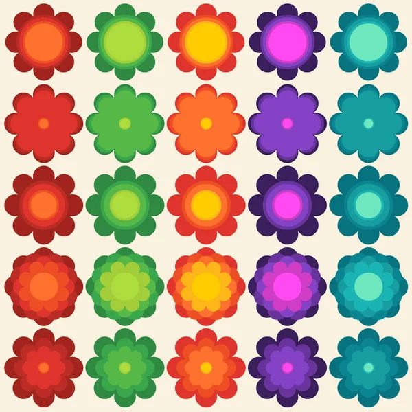抽象花，五彩斑斓的背景 — 图库矢量图片