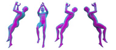 3D render illüstrasyon insan anatomi