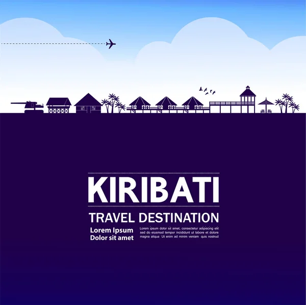 Kiribati Cel Podróży Wielki Wektor Ilustracja — Wektor stockowy