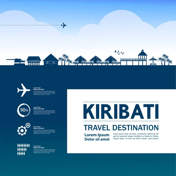 Kiribati Viaje Destino Gran Vector Ilustración — Vector de stock