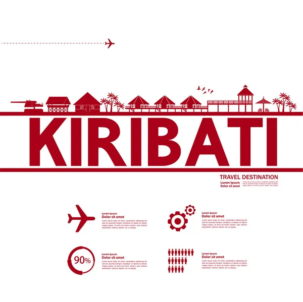 Kiribati Viaje Destino Gran Vector Ilustración — Vector de stock