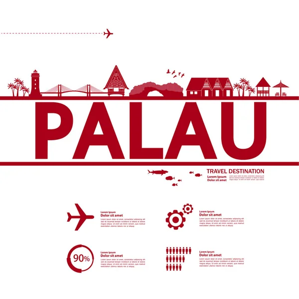 Гранд Векторная Иллюстрация Палау — стоковый вектор