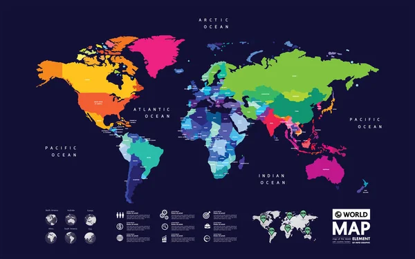 南および北アメリカの高い詳細なベクトルの政治地図 ストックベクター C Jktu 21
