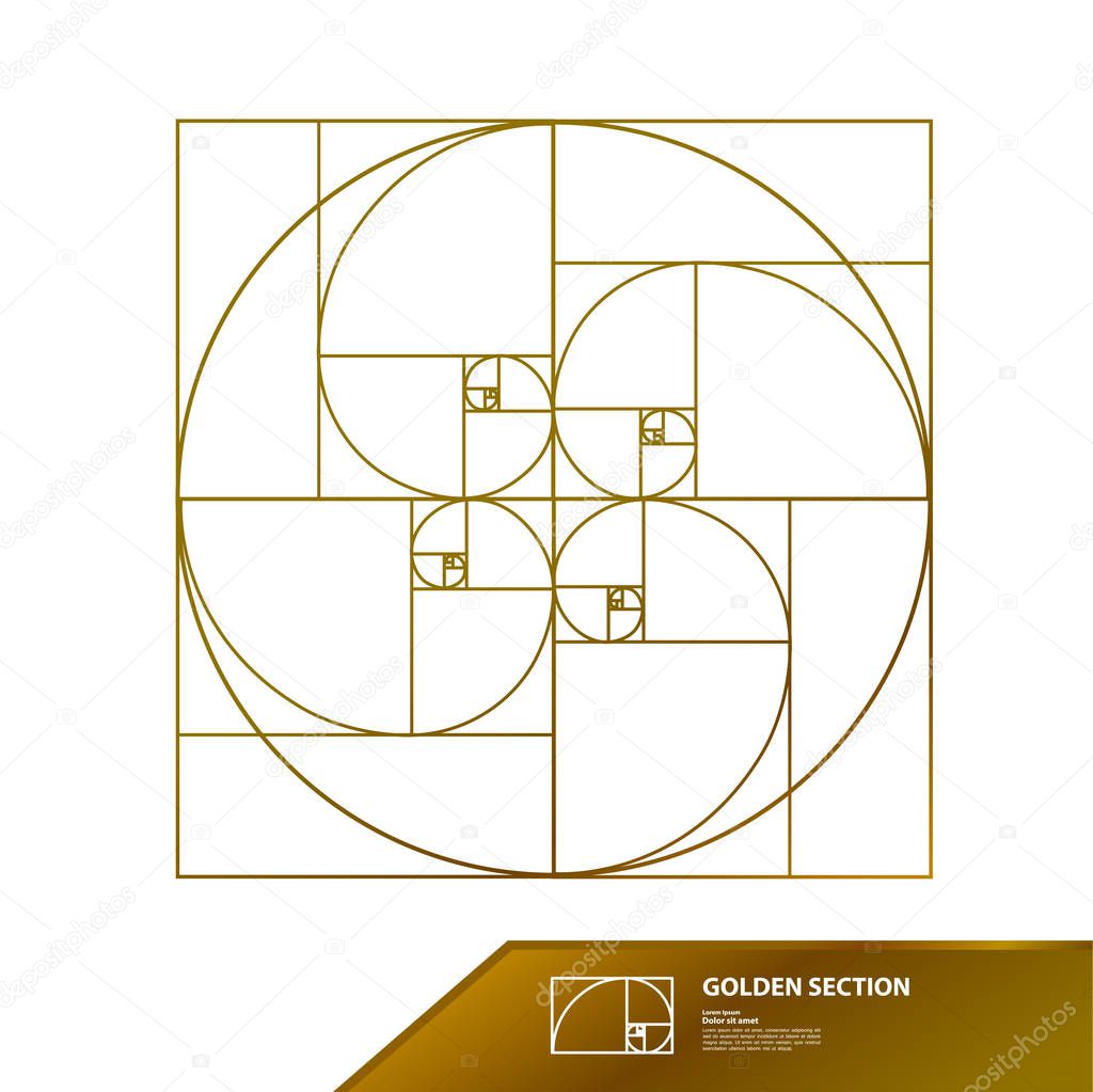 Golden ratio for creative design vector illustration.