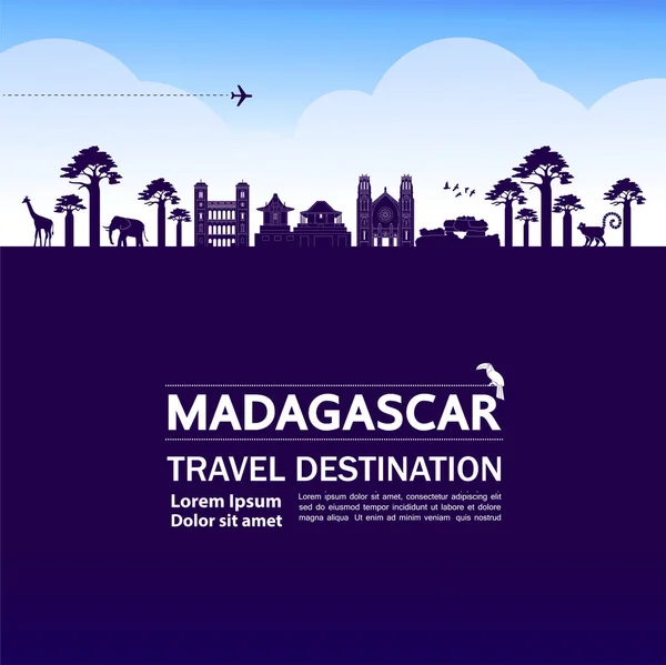 Гранд Векторная Иллюстрация Мадагаскара — стоковый вектор
