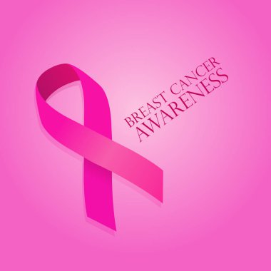 Göğüs kanseri farkındalık vektörü çizimi.