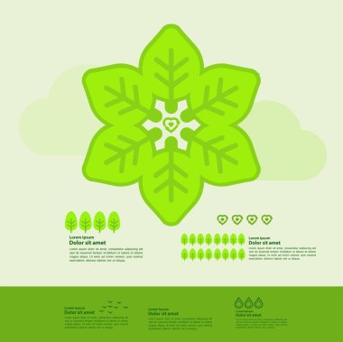 Yeşil ekoloji vektörü illüstrasyonuyla birlikte dünyayı kurtarın.