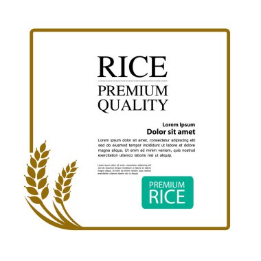 Premium Rice büyük kaliteli tasarım konsept vektör.