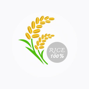 Premium Rice büyük kaliteli tasarım konsept vektör.