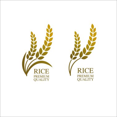 Premium Rice büyük kaliteli tasarım konsept vektör.