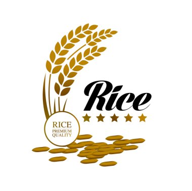 Premium Rice büyük kaliteli tasarım konsept vektör.